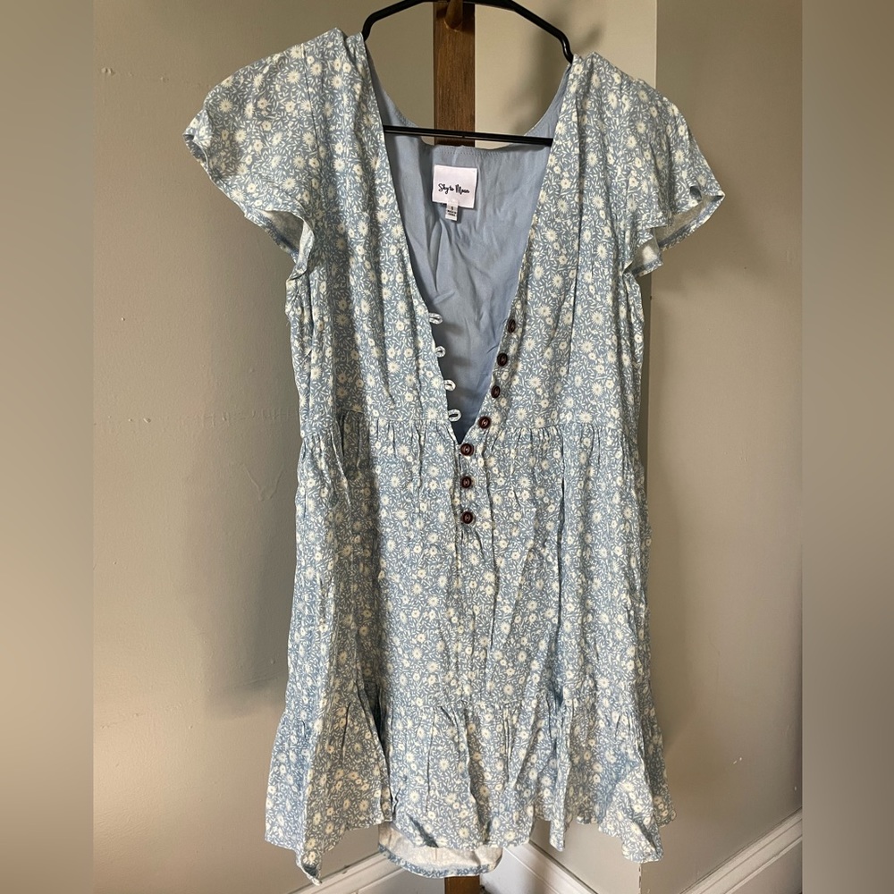 Blue floral dress